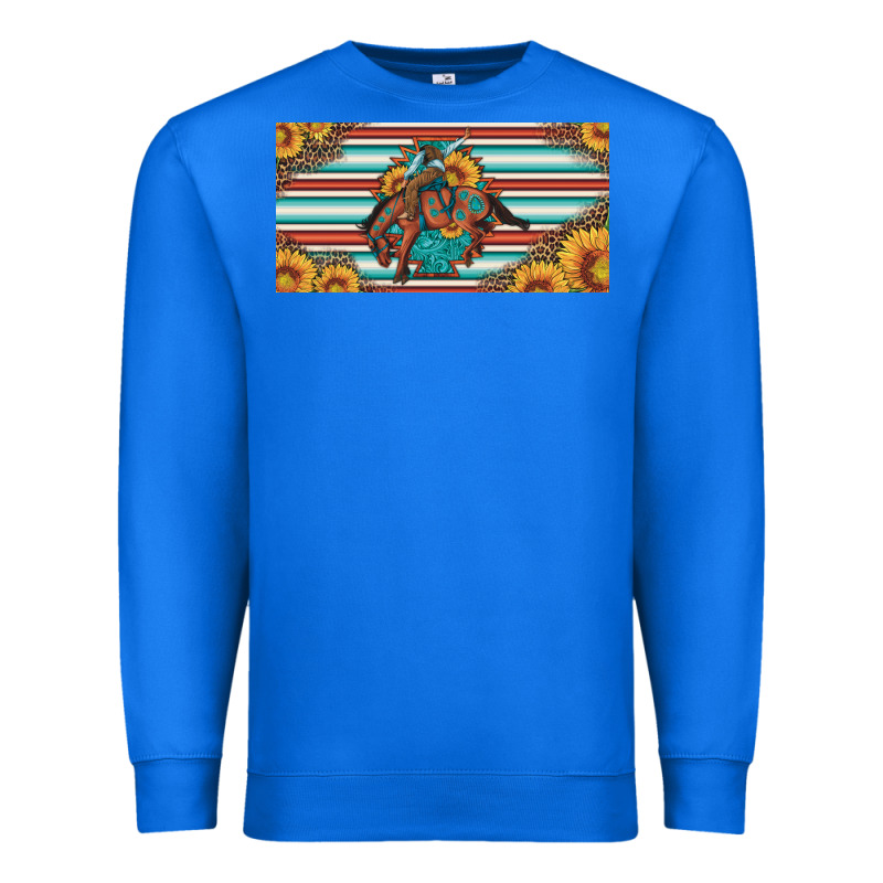 Bucking Bronco Aztec Shape License Plate Premium Sweatshirt by Artiststas | Teevron