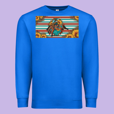 Bucking Bronco Aztec Shape License Plate Premium Sweatshirt Designed By Artiststas