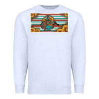 White bucking bronco aztec shape license plate Premium Sweatshirt - Artiststas