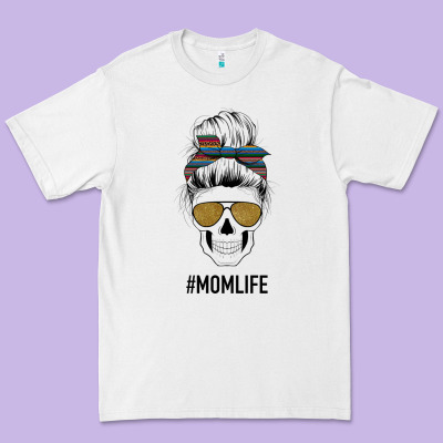 Western Glitter Aztec Patterned Mom Skull Premium Tee Designed By Bettercallsaul