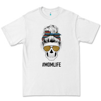 White Western Glitter Aztec Patterned Mom Skull Premium Tee - Bettercallsaul