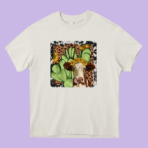 Cactus Hereford Coaster Heavy Core Tee Designed By Jahusdesignshop
