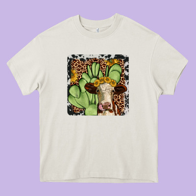 Cactus Hereford Coaster Heavy Core Tee Designed By Jahusdesignshop