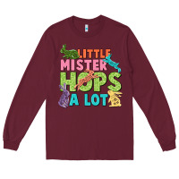 Burgundy Little mister hops a lot Easter Day Long Sleeve Tee - CowGirlArtShop