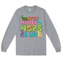 Heather Grey Little mister hops a lot Easter Day Long Sleeve Tee - CowGirlArtShop