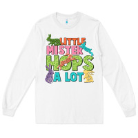 White Little mister hops a lot Easter Day Long Sleeve Tee - CowGirlArtShop