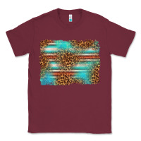 Burgundy Serape and Leopard Background Classic Tee - texasbilliewilder