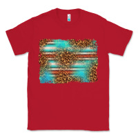 Red Serape and Leopard Background Classic Tee - texasbilliewilder