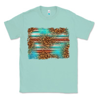 Seafoam Serape and Leopard Background Classic Tee - texasbilliewilder