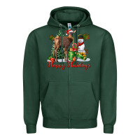 Sports Green happy holidays baby deer Zipper Hoodie - LillyAllenDesigns