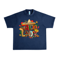 Navy cinco de mayo taco lady Urban Heavy Tee - CowGirlArtShop