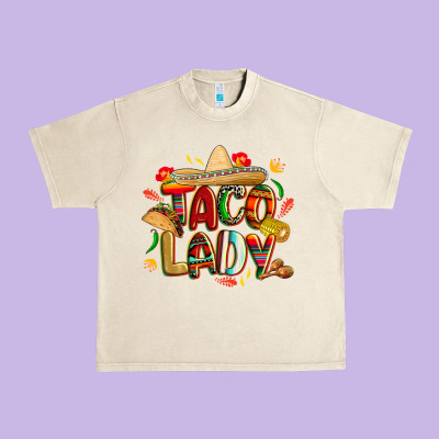 Cinco De Mayo Taco Lady Urban Heavy Tee Designed By Cowgirlartshop