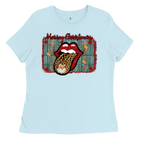 Baby Blue Merry Christmas Lips Santa Ladies Tee - Bettercallsaul