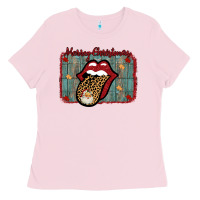 Merry Christmas Lips Santa Ladies Tee | Teevron