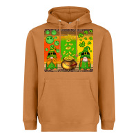 Meerkat st patricks gnomes and coins with shamrock Heavyweight Hoodie - Artiststas