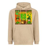 Mushroom st patricks gnomes and coins with shamrock Heavyweight Hoodie - Artiststas