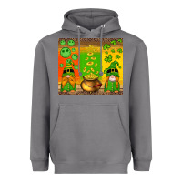 Storm st patricks gnomes and coins with shamrock Heavyweight Hoodie - Artiststas