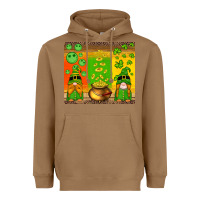 Toasted Coconut st patricks gnomes and coins with shamrock Heavyweight Hoodie - Artiststas