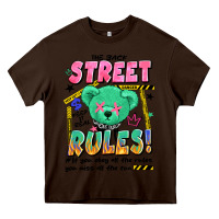 Chocolate Brown street rules Heavy Core Tee - Artiststas