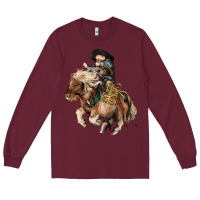 Burgundy Midilli little Cowboy kid rodeo Long Sleeve Tee - HowdyJamesFarm