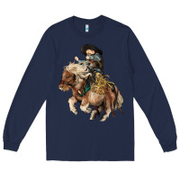 Navy Midilli little Cowboy kid rodeo Long Sleeve Tee - HowdyJamesFarm