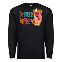 Black western sunflowers nail boss Premium Sweatshirt - Artiststas