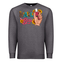Charcoal Heather western sunflowers nail boss Premium Sweatshirt - Artiststas