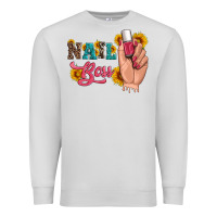 Dove Grey western sunflowers nail boss Premium Sweatshirt - Artiststas