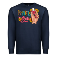 Navy western sunflowers nail boss Premium Sweatshirt - Artiststas