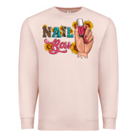 Pale Pink western sunflowers nail boss Premium Sweatshirt - Artiststas