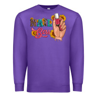 Purple western sunflowers nail boss Premium Sweatshirt - Artiststas
