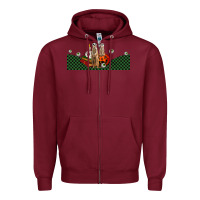 Burgundy halloween meerkat Zipper Hoodie - LillyAllenDesigns