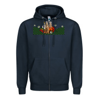 Navy halloween meerkat Zipper Hoodie - LillyAllenDesigns