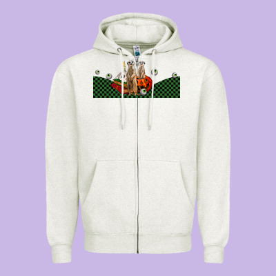 Halloween Meerkat Zipper Hoodie Designed By Lillyallendesigns
