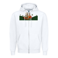 White halloween meerkat Zipper Hoodie - LillyAllenDesigns