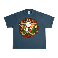Midnight Navy Snowman Christmas Urban Heavy Tee - RanaPortraitStore