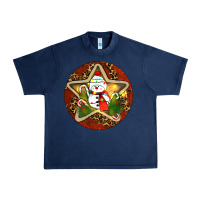 Navy Snowman Christmas Urban Heavy Tee - RanaPortraitStore