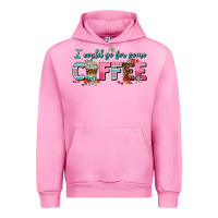 Fuchsia Pink i could go for some coffee Urban Hoodie - AdoDesignShop