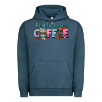 Pigment Midnight Navy i could go for some coffee Urban Hoodie - AdoDesignShop