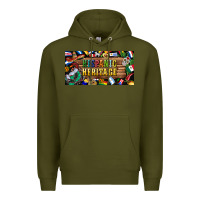 Army Green hispanic heritage license plate Premium Hoodie - BundleAndBundleShop