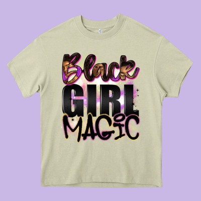 Black Girl Magic Heavy Core Tee Designed By Artiststas