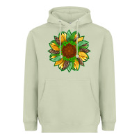 Matcha st patricks sunflower with leopard  shamrock and glitter Heavyweight Hoodie - Artiststas