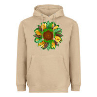 Mushroom st patricks sunflower with leopard  shamrock and glitter Heavyweight Hoodie - Artiststas