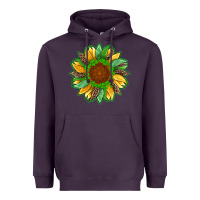 Plum st patricks sunflower with leopard  shamrock and glitter Heavyweight Hoodie - Artiststas
