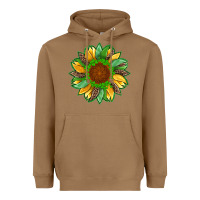 Toasted Coconut st patricks sunflower with leopard  shamrock and glitter Heavyweight Hoodie - Artiststas