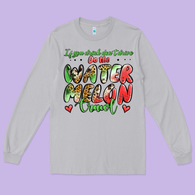Watermelon Crawl Long Sleeve Tee Designed By Jasminsmagicworld