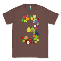 Chestnut Number 3 Fruit 3rd birthday party fruit themed gift Idea Classic Tee - minhPixels