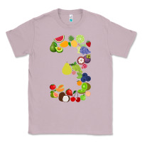 Lilac Number 3 Fruit 3rd birthday party fruit themed gift Idea Classic Tee - minhPixels