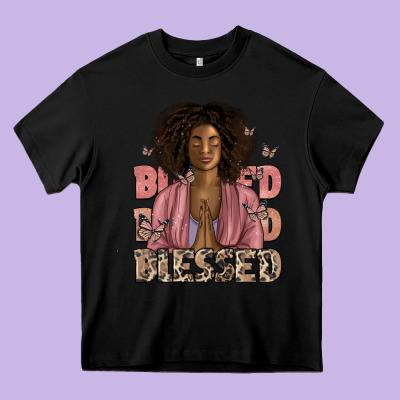 Blessed Black Woman Heavy Core Tee Designed By Artiststas