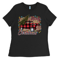Black Merry Christmas Truck Ladies Tee - Bettercallsaul